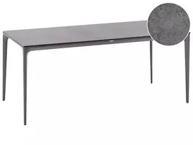 Sodo stalas SOVARETO 180 cm 90 cm akmens imitacija tamsiai pilkas