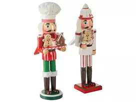 2 dekoracinių figūrėlių rinkinys BODSJON Spragtukas 35 cm Raudonas/Baltas