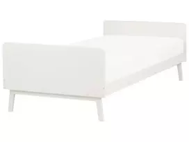 Viengulė lovos bazė iš pušies masyvo BONNAC 90 x 200 cm, balta