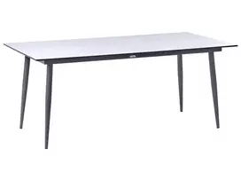 Sodo stalas TOLENTINO 180 cm 90 cm akmens imitacija travertino efektas