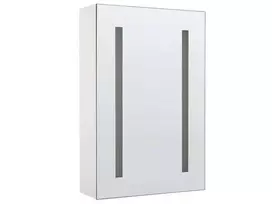 Pakabinama vonios kambario spintelė su LED veidrodžiu CAMERON 40 cm 60 cm Balta