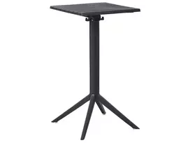Lauko baro stalas LEMNOS 60 cm 60 cm Juodas