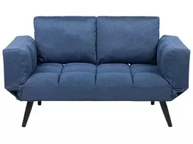 Dvivietė išskleidžiama sofa BREKKE tamsiai mėlyna