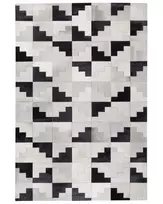 Kilimas EFIRLI pilkas 140 x 200 cm natūrali oda