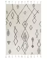 Kilimas KEBIR, balta spalva, 160 x 230 cm, medvilnė