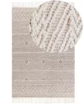 Kilimas KESTEL rudas smėlio spalvos 160 x 230 cm vilnonis