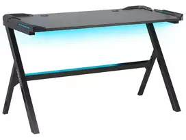 Žaidimų stalas DANVERS juodas 120 cm 60 cm RGB LED