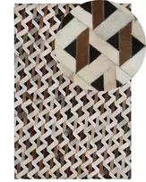 Kilimas TUGLU rudas 160 x 230 cm natūrali oda