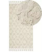 Kilimas AKSARAY smėlio spalvos 80 x 150 cm medvilninis