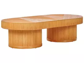 Sodo kavos staliukas AIROLE 150 cm 70 cm rotango rudas