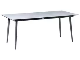 Sodo stalas TOLENTINO 180 cm 90 cm Akmens imitacija šviesiai pilkas