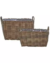 2 gėlių krepšelių rinkinys ORMOS 53/59 cm Rudas technoratanas