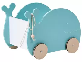 Žaislų dėžė ant ratukų WOOLI 30 cm Mėlyna