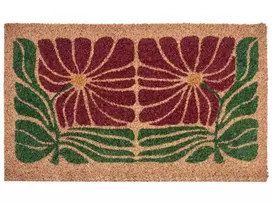 Durų kilimėlis TANALIAN spalvingas 45 x 75 cm su gėlių raštu, kokoso pluoštas