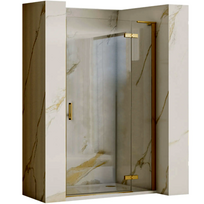 Dušo durys Rea Hugo Gold Brushed, 90 cm
