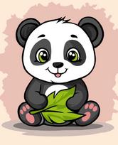 Tapyba pagal numerius Wizardi Beldizart 2024 m. rinkinys „Paveikslas pagal skaičius“ „Miela panda“ 16,5x13 cm MINI305