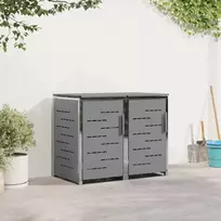 Atliekų dėžės saugojimas for 2 Bins 240L Nerūdijantis plienas
