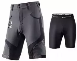 Dviračių šortai vyriški 2in1, pilki Rockbros