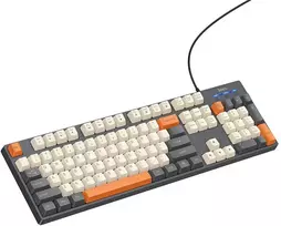 Wired keyboard QWERTY Hoco GM61 tri-color (baltas, pilkas, oranžinis)