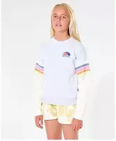 Džemperis RIP CURL Surf Revival Crew – mergaitėms – šviesiai pilkas