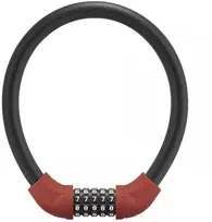 Rockbros RKS870-BK dviračio spyna su kodu, plieniniu trosu, 85 cm - raudona