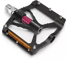 Rockbros K307PT aliuminio atspindinčios platformos dviračių pedalai - Juodas