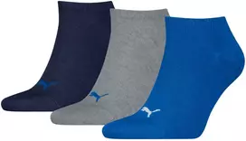 Kojinės Puma Sneaker Plain 3 pak tamsiai mėlyna, pilka, mėlyna 938624 12 (39-42)