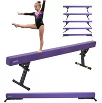 Reguliuojamo aukščio gimnastikos bumas vaikams 2.4 m violetinis