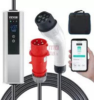 Akumuliatorius Nešiojamas EV įkroviklis VE02 Type2 22 kW 32A LCD