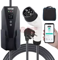 Akumuliatorius Nešiojamas EV įkroviklis VE03 Type2 37 kW 16A LCD