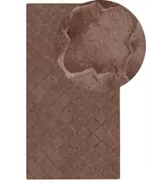 Dirbtinio kailio kilimas GHARO rudas 80 x 150 cm