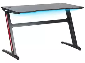 Žaidimų stalas DARFUR juodas 120 cm 60 cm RGB LED