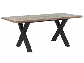 Išskleidžiamas valgomojo stalas BRONSON tamsiai rudas 140/180 cm 90 cm