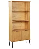 Knygų lentyna TIMMINS pušies mediena 190 cm ruda