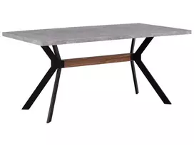 Valgomojo stalas BENSON pilkas betono efekto 160 cm 90 cm