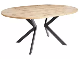Išskleidžiamas valgomojo stalas CARLEA šviesiai rudas 120/160 cm 120 cm