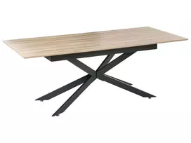 Valgomojo stalas FINLEY Šviesiai rudas 160/200 cm 90 cm