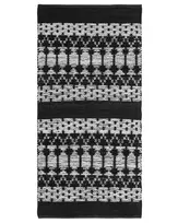 Kilimas SOKUN Juodas 80 x 150 cm Natūrali oda