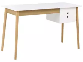 Rašomasis stalas FENESTRA šviesiai rudos / baltos spalvos 120 cm 50 cm