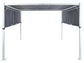 Sodo paviljonas LED PARGA metalinis 310 cm 310 cm pilkas