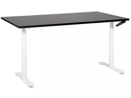 Reguliuojamo aukščio rašomasis stalas DESTINAS juodas/baltas 160 cm 72 cm