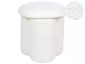 Pufas CARRINGTON Boucle, natūralios baltos spalvos