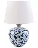 Stalinė lempa SILVES Porcelanas Balta/Mėlyna