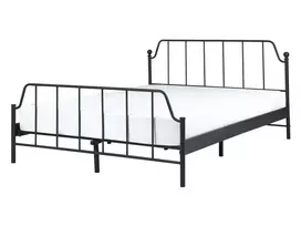 Metalinė lova MAURESSAC 140 x 200 cm Juoda