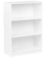 Knygų lentyna 3 lentynos ZEHNA 117 cm Balta