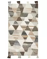 Kilimas ARGAVAND smėlio spalvos 80 x 150 cm vilnotas kilimas