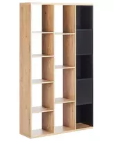 Knygų lentyna BANGOR 175 cm ruda/juoda