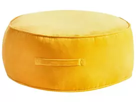 Beliani YULLE geltonas veliūrinis pufas