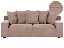 3 vietų sofa VISKAN, velvetinis audinys, smėlio spalva