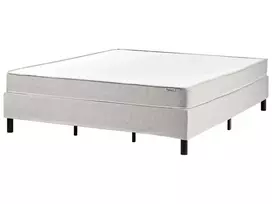 Kontinentinė lova be galvūgalio COUNTESS 180 x 200 cm šviesiai pilka